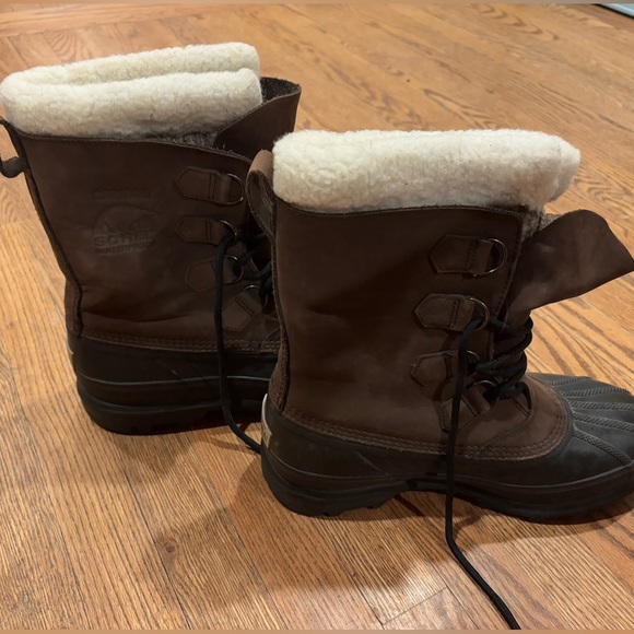 Men’s dark brown Sorel Winter Boots Size 9 - Picture 1 of 6